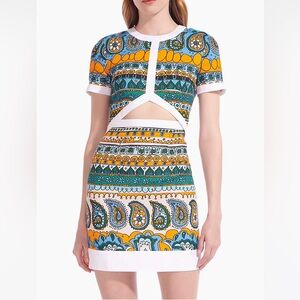 Staud Perla Cut Out Linen Mini Dress - Size 6